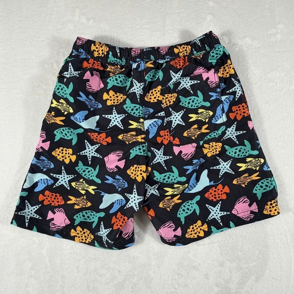Hanna Andersson‎ Swim Trunks Boy's Sz 12 Black Ocean Friends